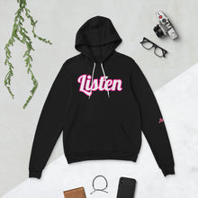 Load image into Gallery viewer, Listen Pink Unisex hoodie
