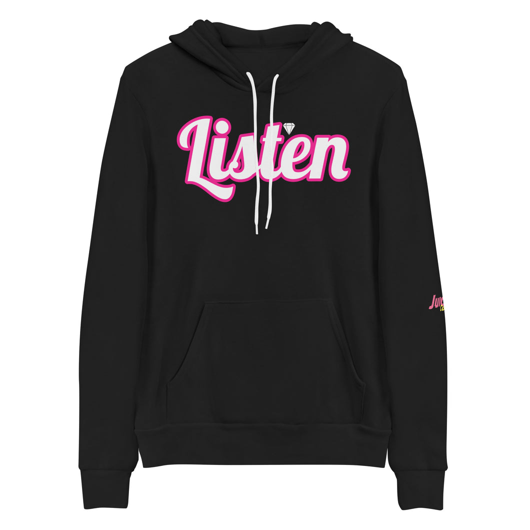 Listen Pink Unisex hoodie