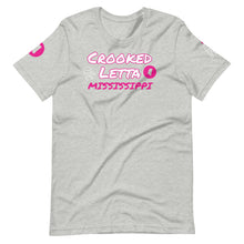 Load image into Gallery viewer, Crooked Letta Pink logo Unisex t-shirt
